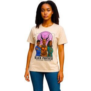 Marvel Studios Black Panther Wakanda Forever Tee Shirt Women Color Size XS